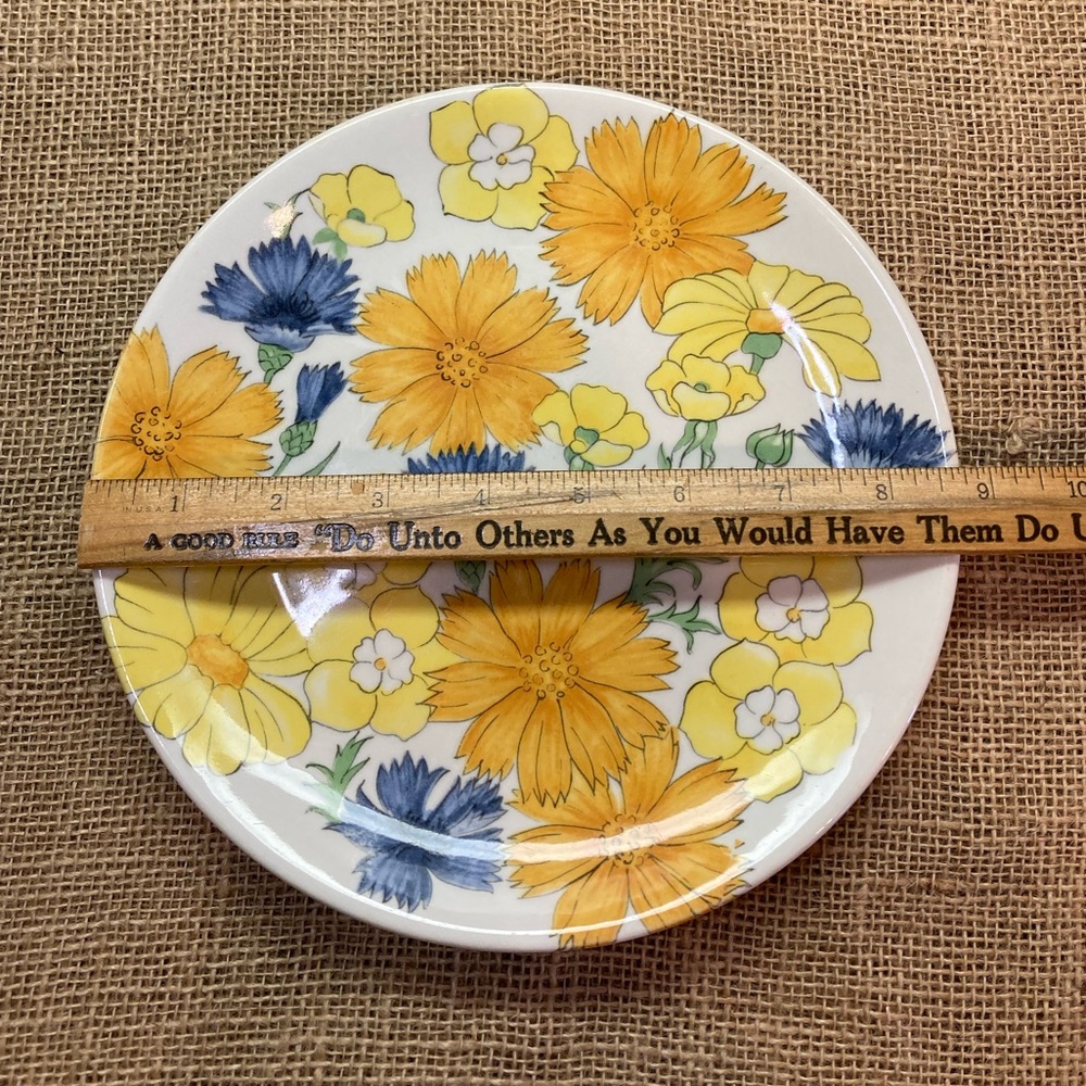 Ernestine Cannon Salerno Italy 2 Salad Plates. MCM. Daisy pattern - Picture 6 of 7